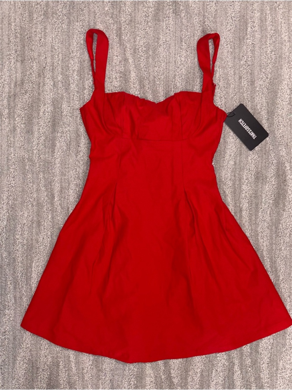 NWT That’s So Fetch Bransley Mini Dress Red Open Back Bow Preppy Women’s Sz 2 - Picture 3 of 9